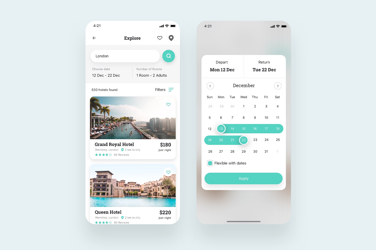HOTEL Booking (Flutter)